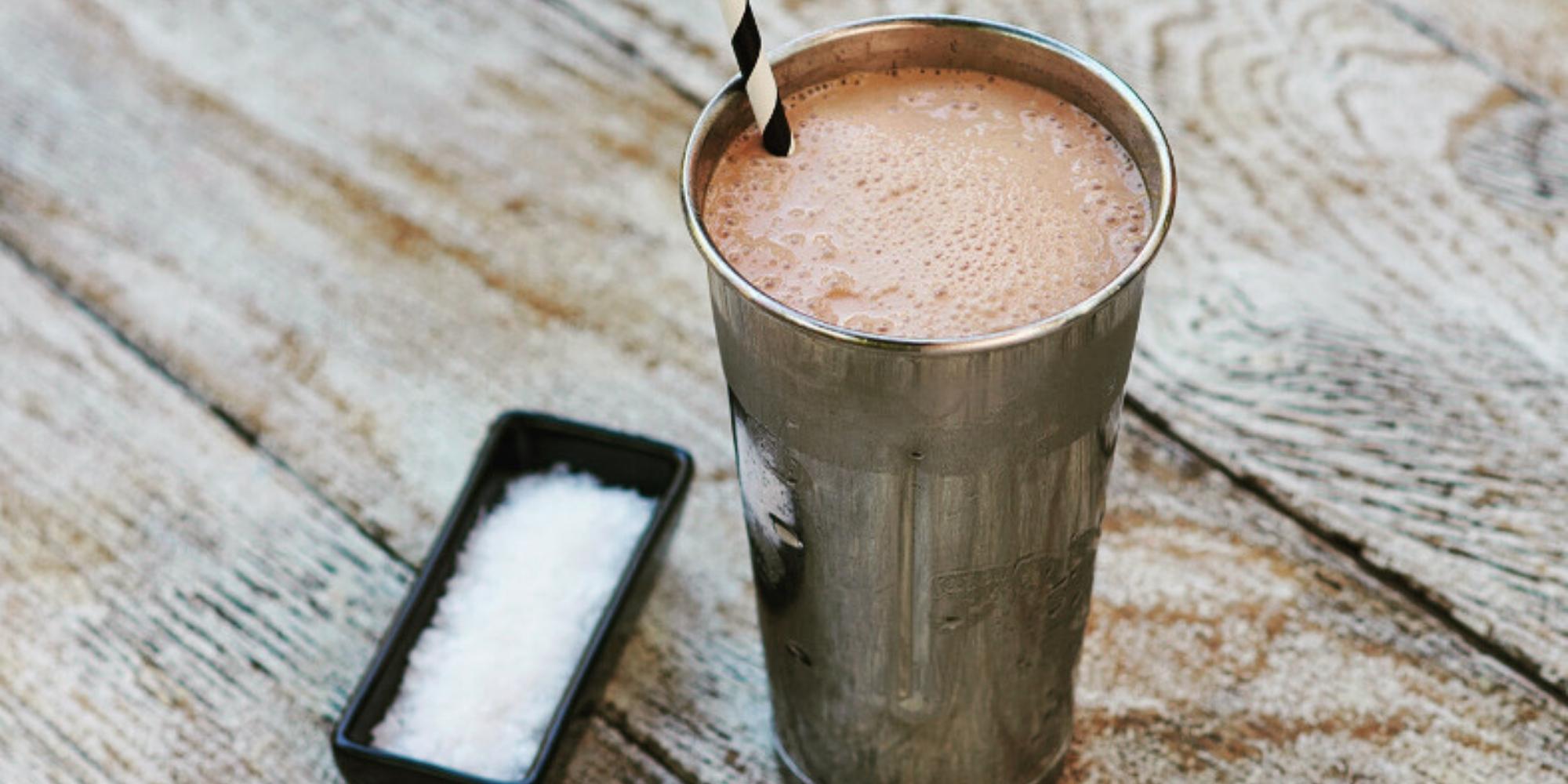 Sea salt chocolate milkshake