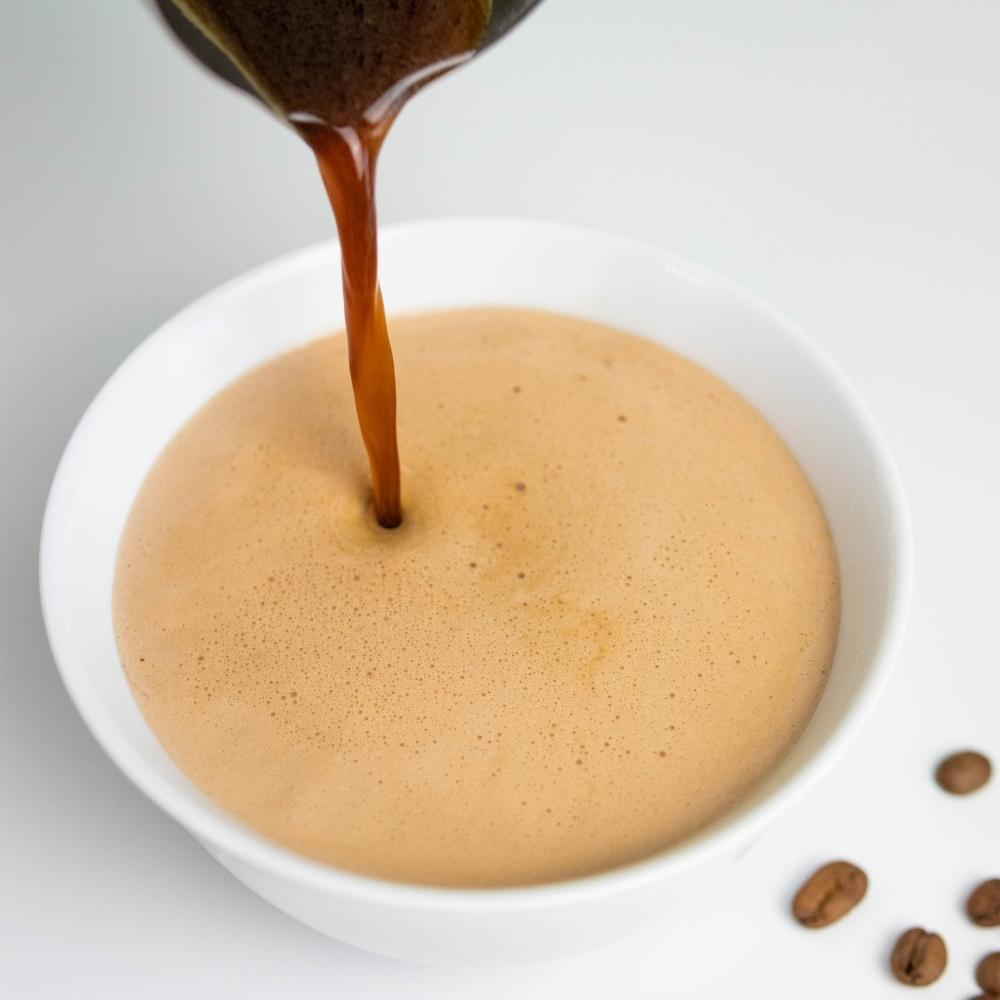 Mocha pouring into bowl