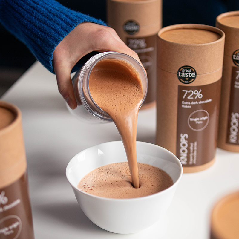 Extra dark hot chocolate flakes | 72% | Peru