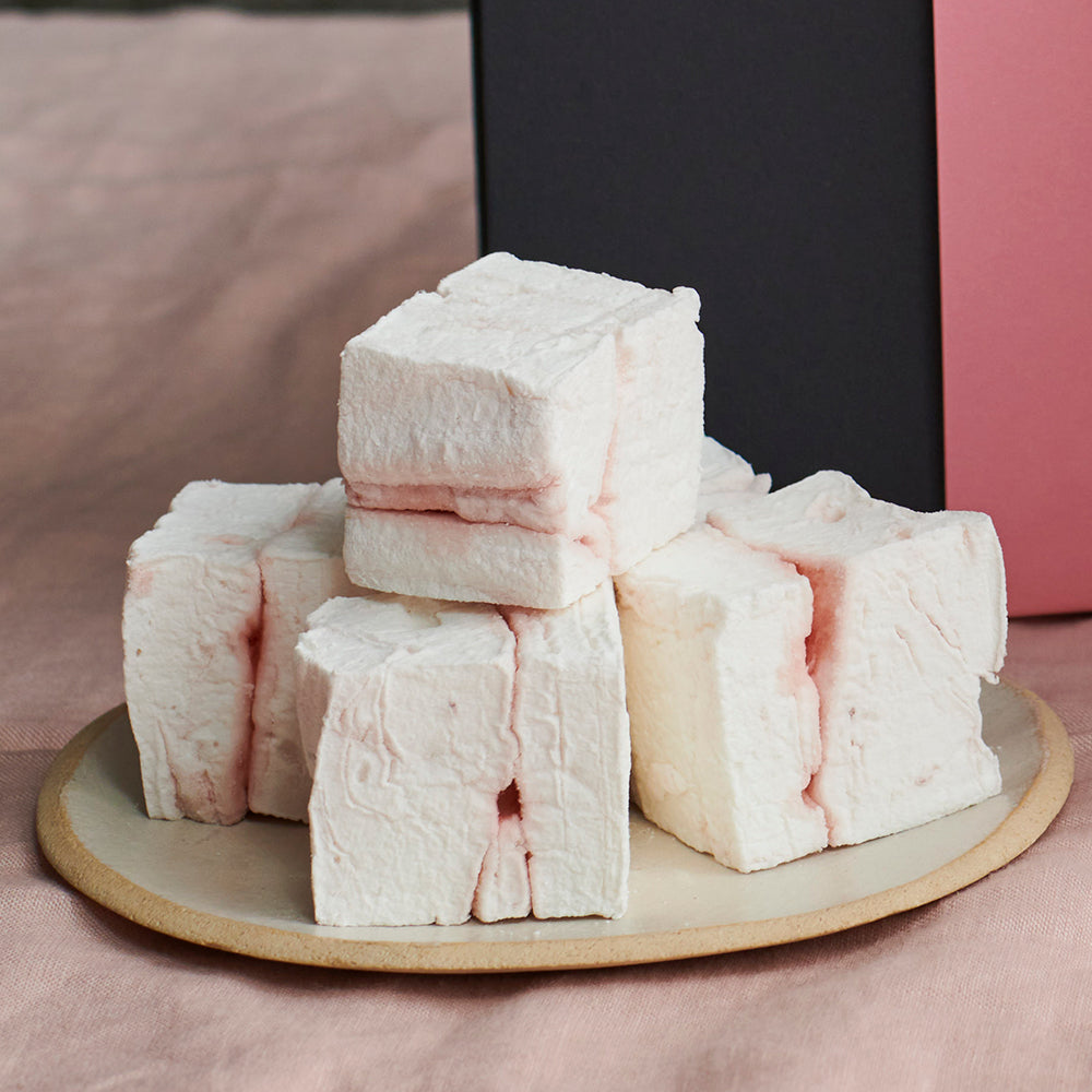 Limited edition strawberry marshmallows